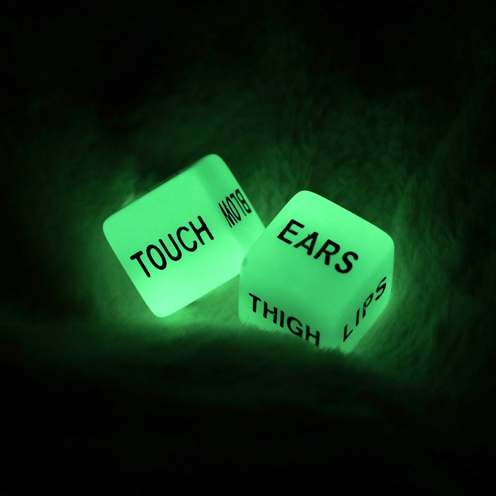 1 Pair Love Dice Glow in Dark Funny Sex Dice Toy - Xweetdreamx Teal SimbaBath & BeautyTeal SimbaXweetdreamx