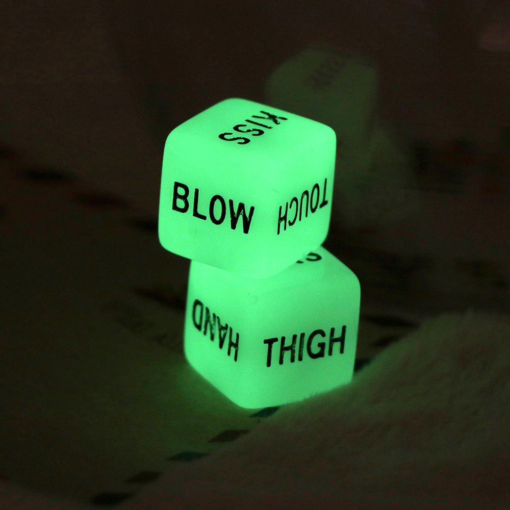 1 Pair Love Dice Glow in Dark Funny Sex Dice Toy - Xweetdreamx Teal SimbaBath & BeautyTeal SimbaXweetdreamx