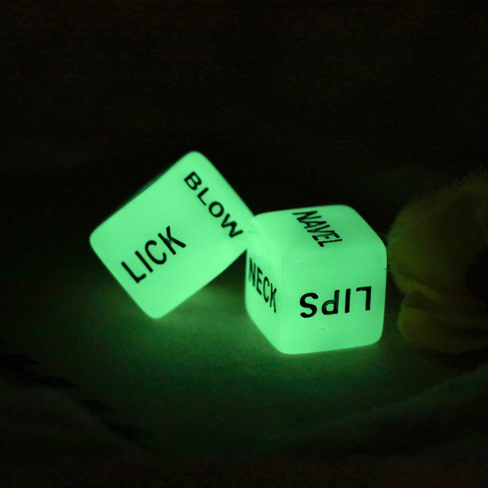 1 Pair Love Dice Glow in Dark Funny Sex Dice Toy - Xweetdreamx Teal SimbaBath & BeautyTeal SimbaXweetdreamx