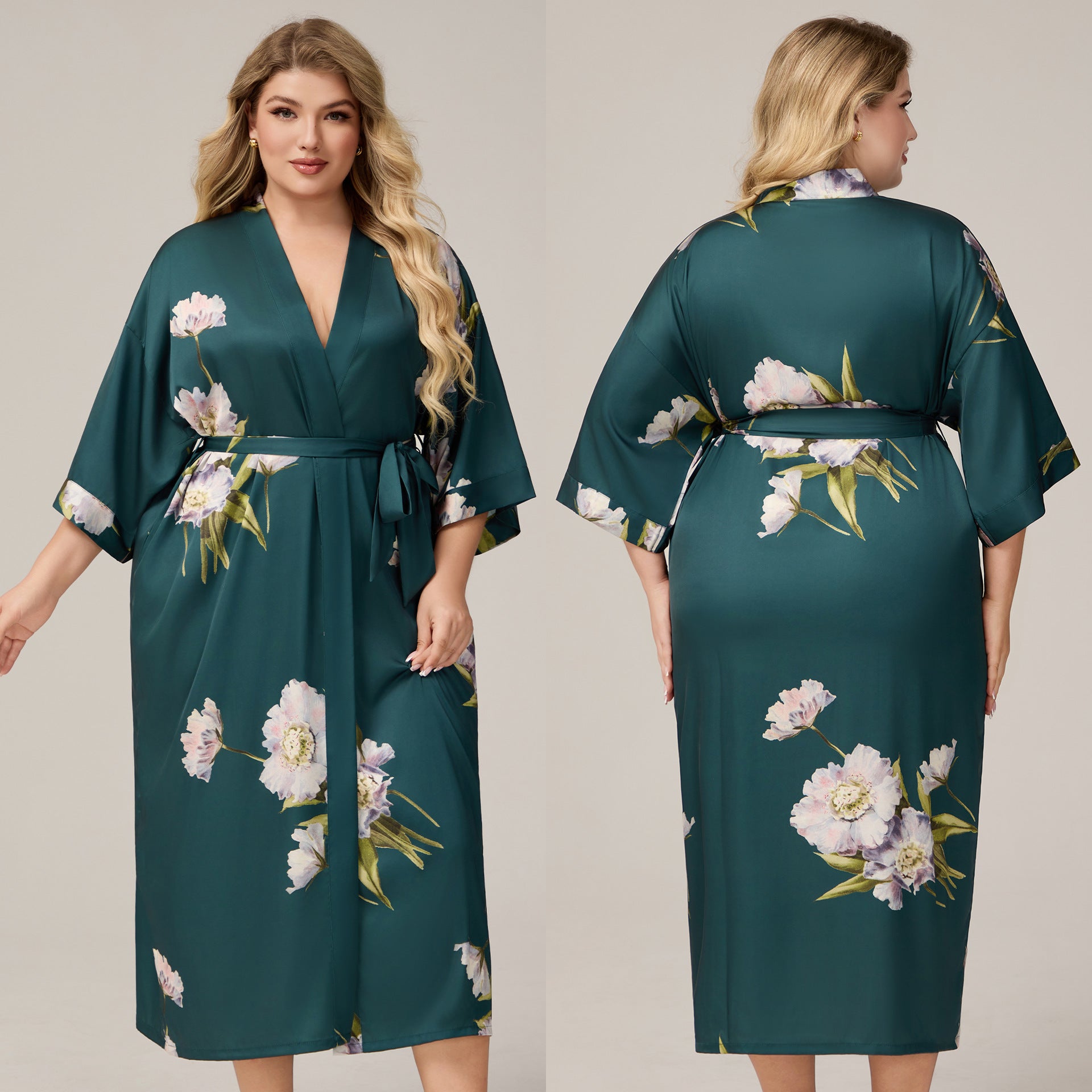 Caressed by Silk Satin Robe