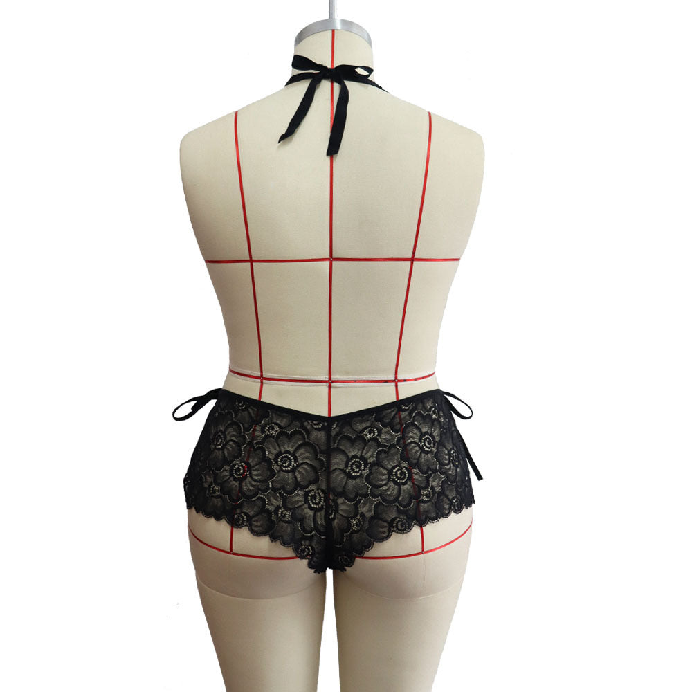 Encantador camisón de una pieza talla grande sexy