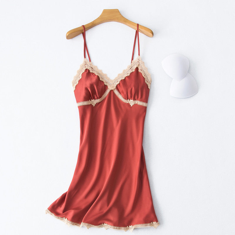 Satin Chiffon Silk Sling Korean Sexy Thin Pajamas