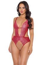 Fireside Crotchless Teddy