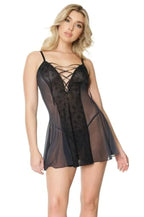 Coquette Chemise - Color: Black | Pack Of: 1 | Style: Clothing
