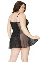 Coquette Chemise - Color: Black | Pack Of: 1 | Style: Clothing