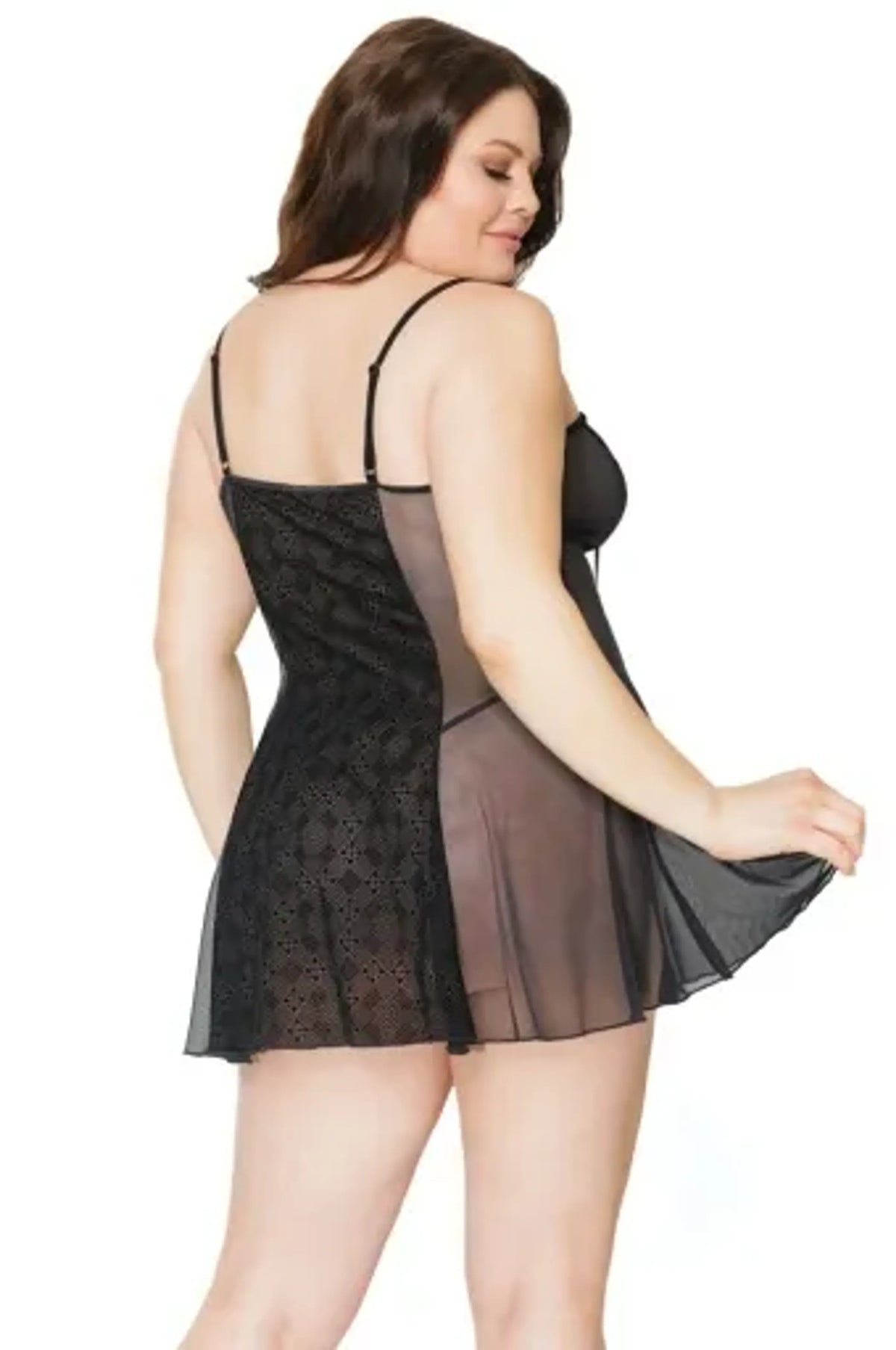 Coquette Chemise - Color: Black | Pack Of: 1 | Style: Clothing