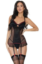 Coquette Chemise - Color: Black | Pack Of: 1 | Style: Clothing