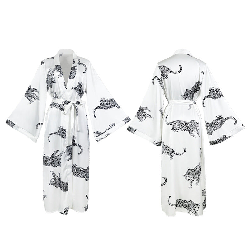 Heavenly Touch Long Satin Bathrobe