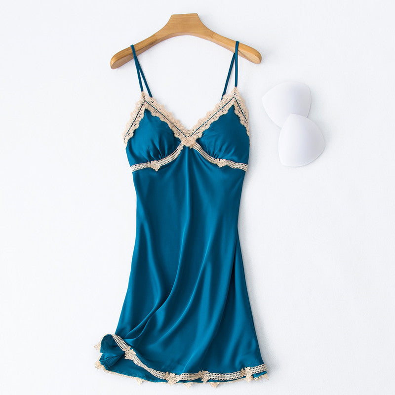 Satin Chiffon Silk Sling Korean Sexy Thin Pajamas