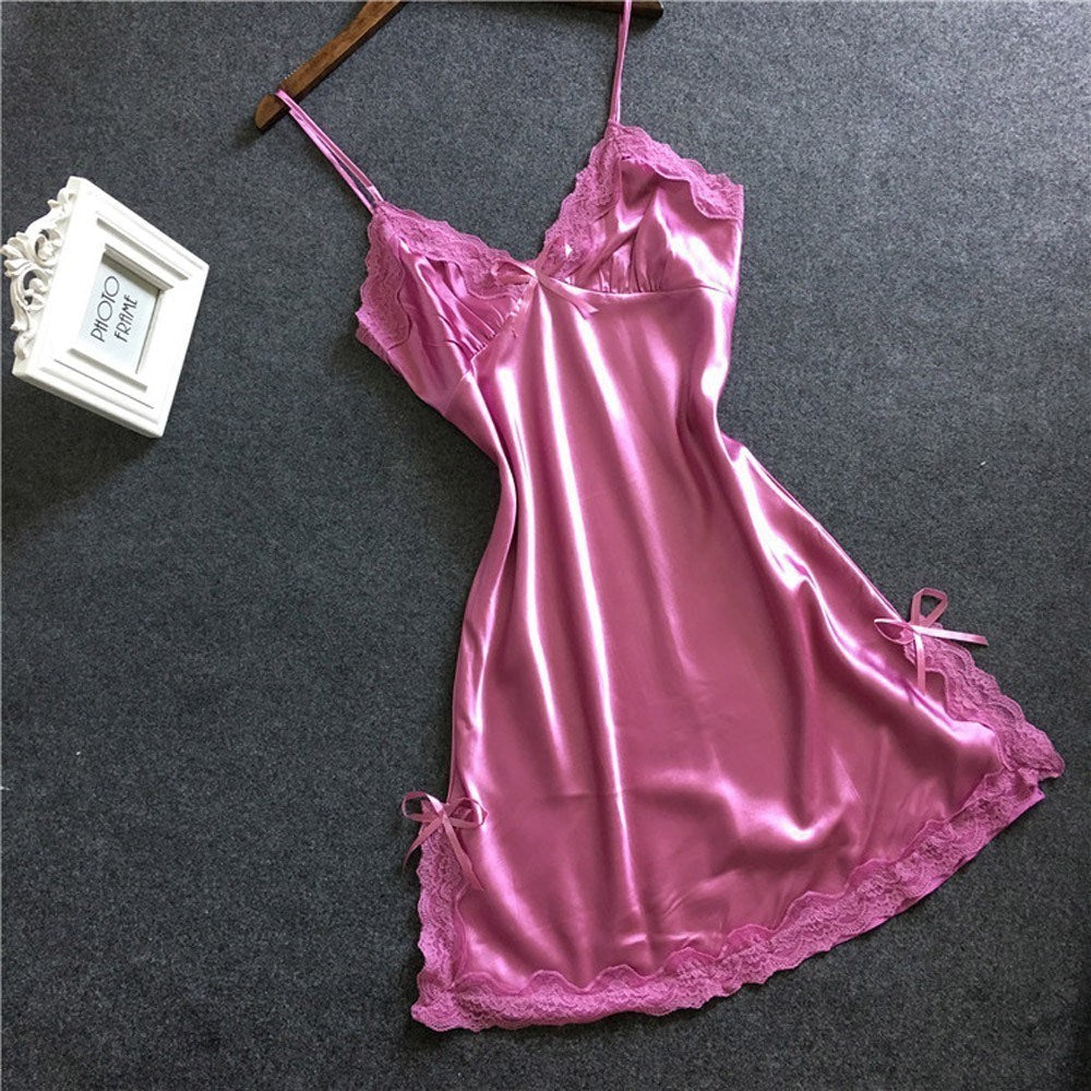 Lencería Camisón de seda Vestido de dormir Ropa de noche