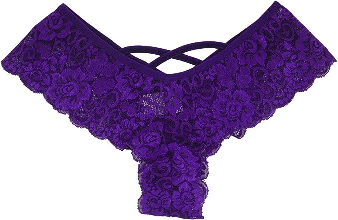 4 Pack Women Sexy Lace Underwear Lingerie Panties G-String Brief Thong - Xweetdreamx Puce GaiaTech AccessoriesPuce GaiaXweetdreamx