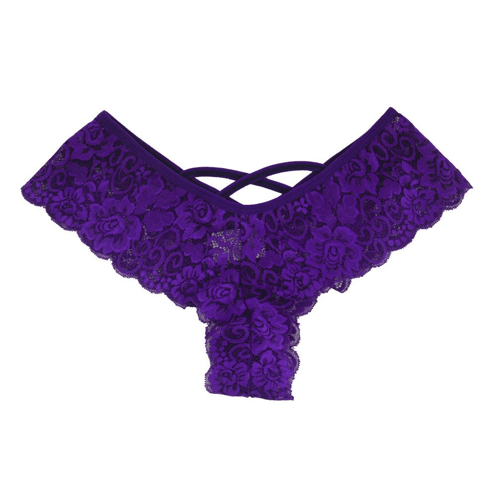 4 Pack Women Sexy Lace Underwear Lingerie Panties G-String Brief Thong - Xweetdreamx Puce GaiaTech AccessoriesPuce GaiaXweetdreamx