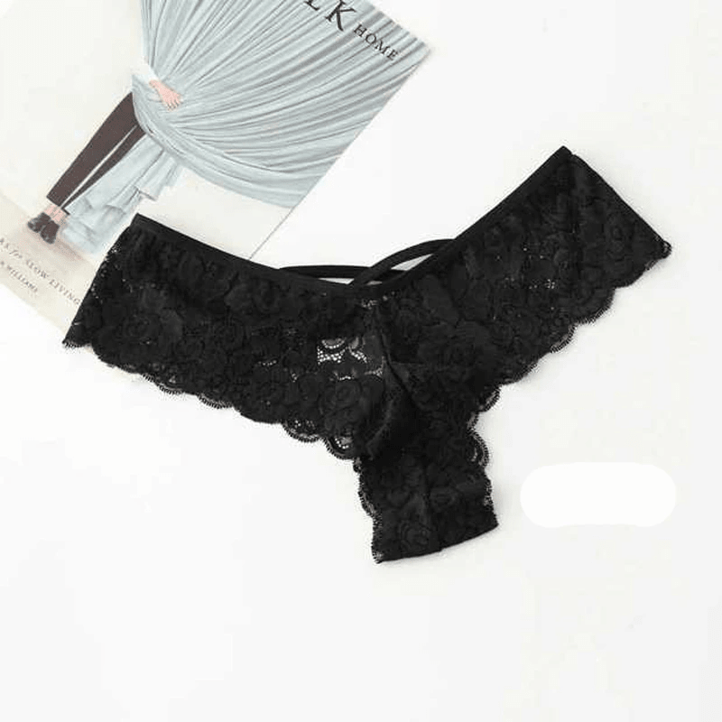 4 Pack Women Sexy Lace Underwear Lingerie Panties G-String Brief Thong - Xweetdreamx Puce GaiaTech AccessoriesPuce GaiaXweetdreamx