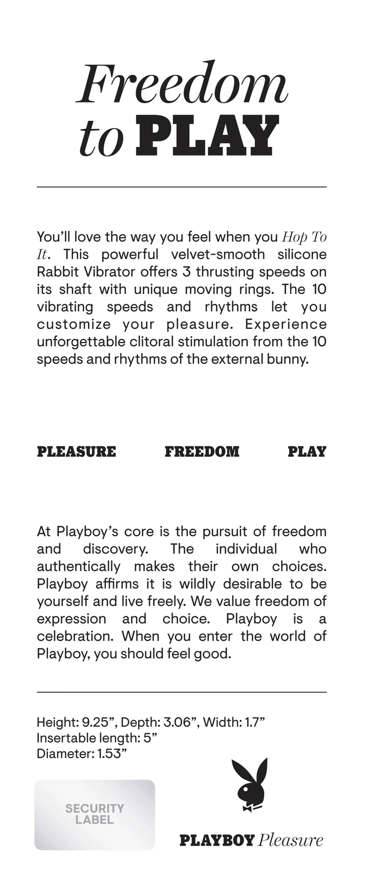 PLAYBOY HOP TO IT