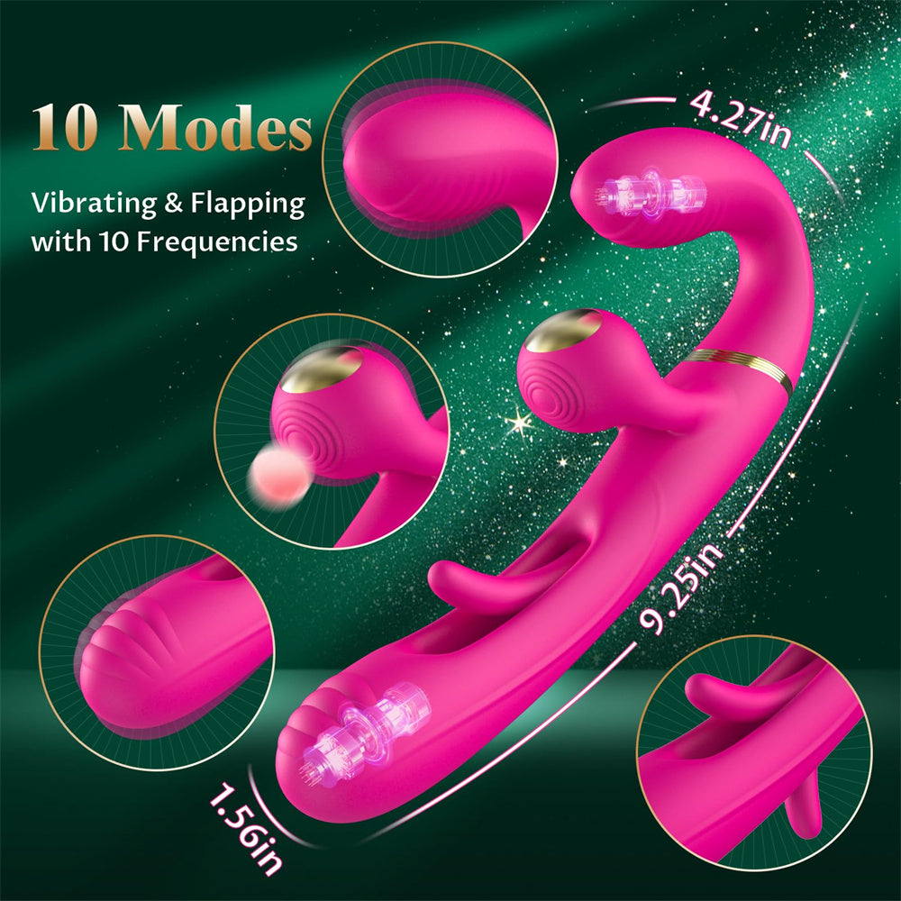 Irresistible Satisfaction Messager With 9 Rubbing 10 Flapping & 10 Vibrating Modes