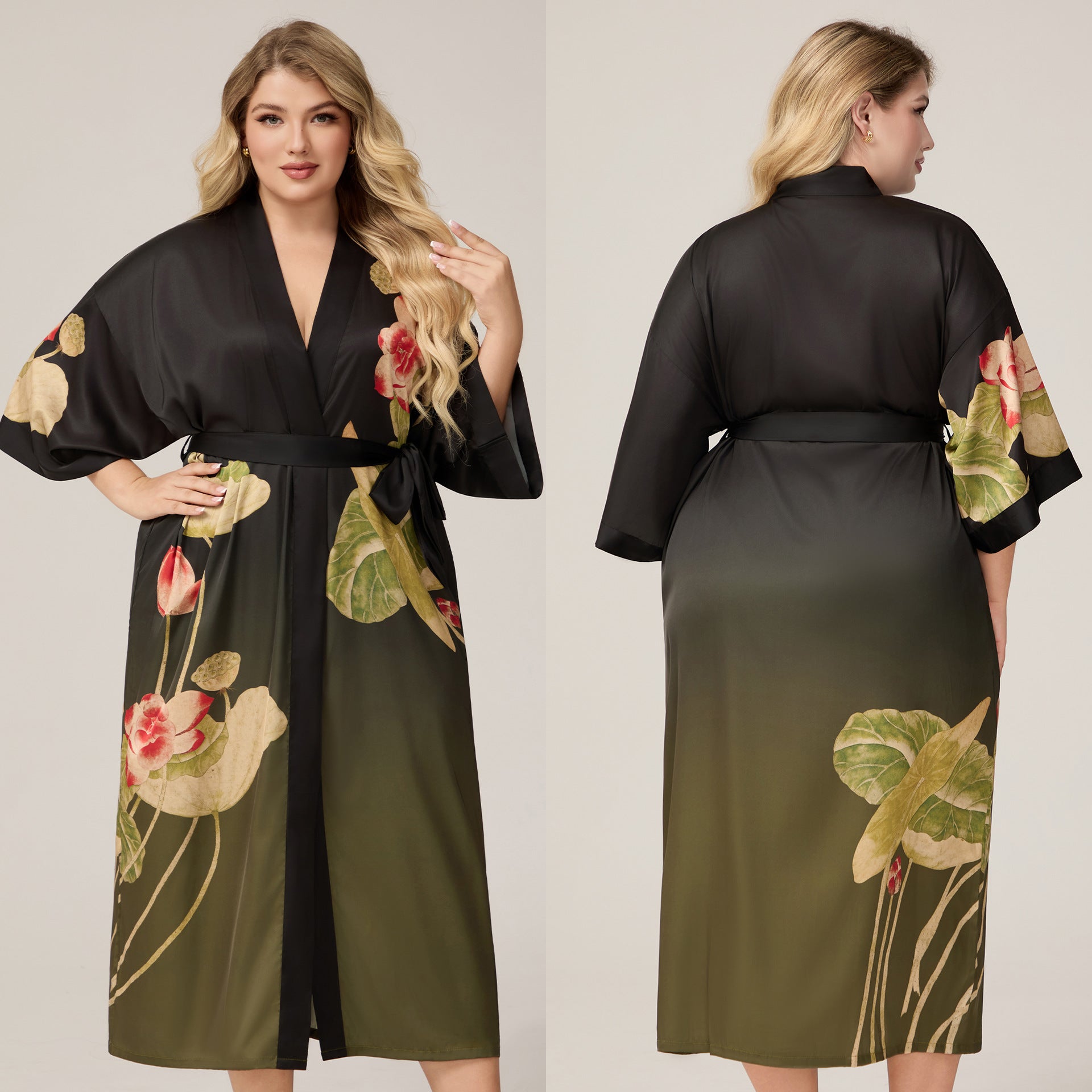 Caressed by Silk Satin Robe