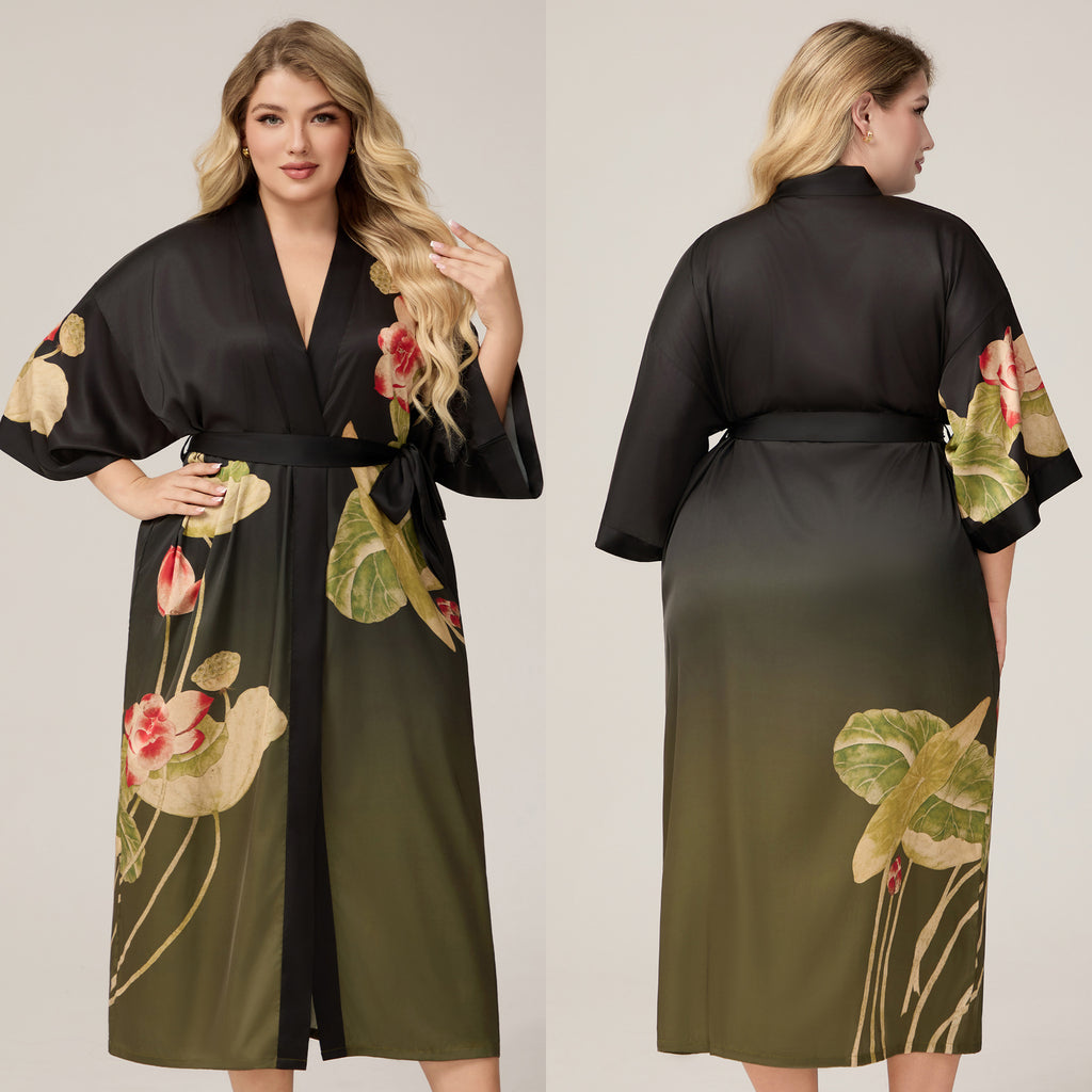 Caressed by Silk Satin Robe