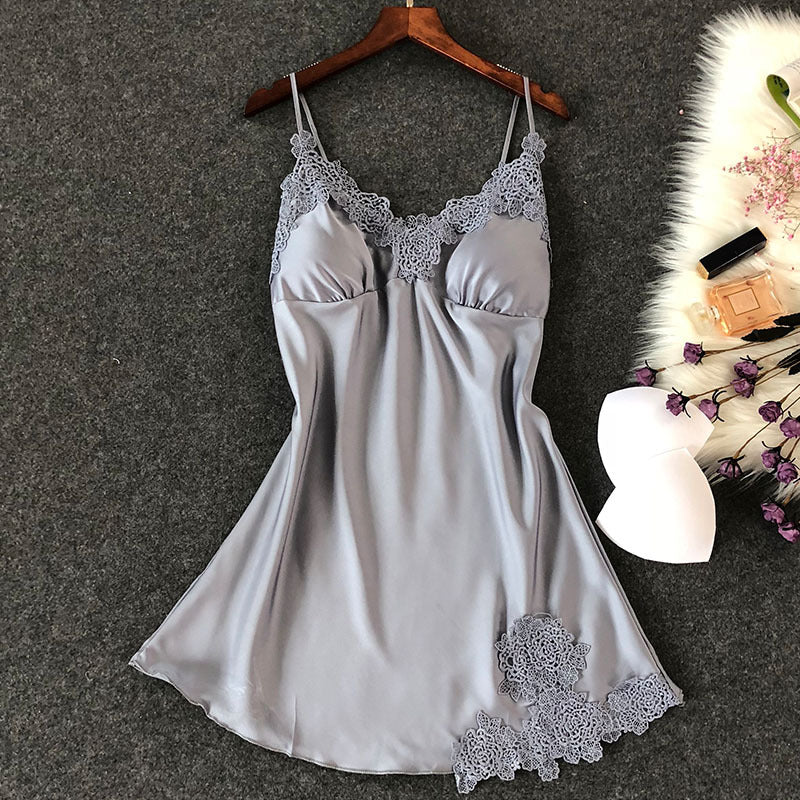 Satin Chiffon Silk Sling Korean Sexy Thin Pajamas