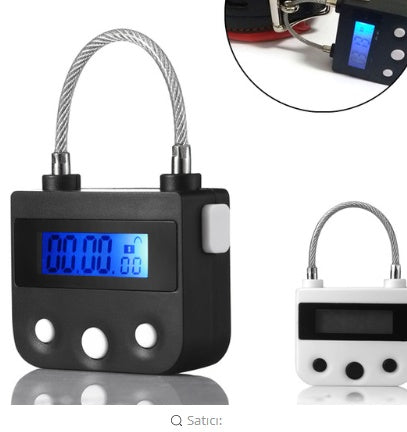 Esposas Fetichistas con Bloqueo de Tiempo Mordaza Temporizador Electrónico BDSM Bondage Restricciones Castidad Juguetes para Parejas Juego para Adultos Candado de Bondage