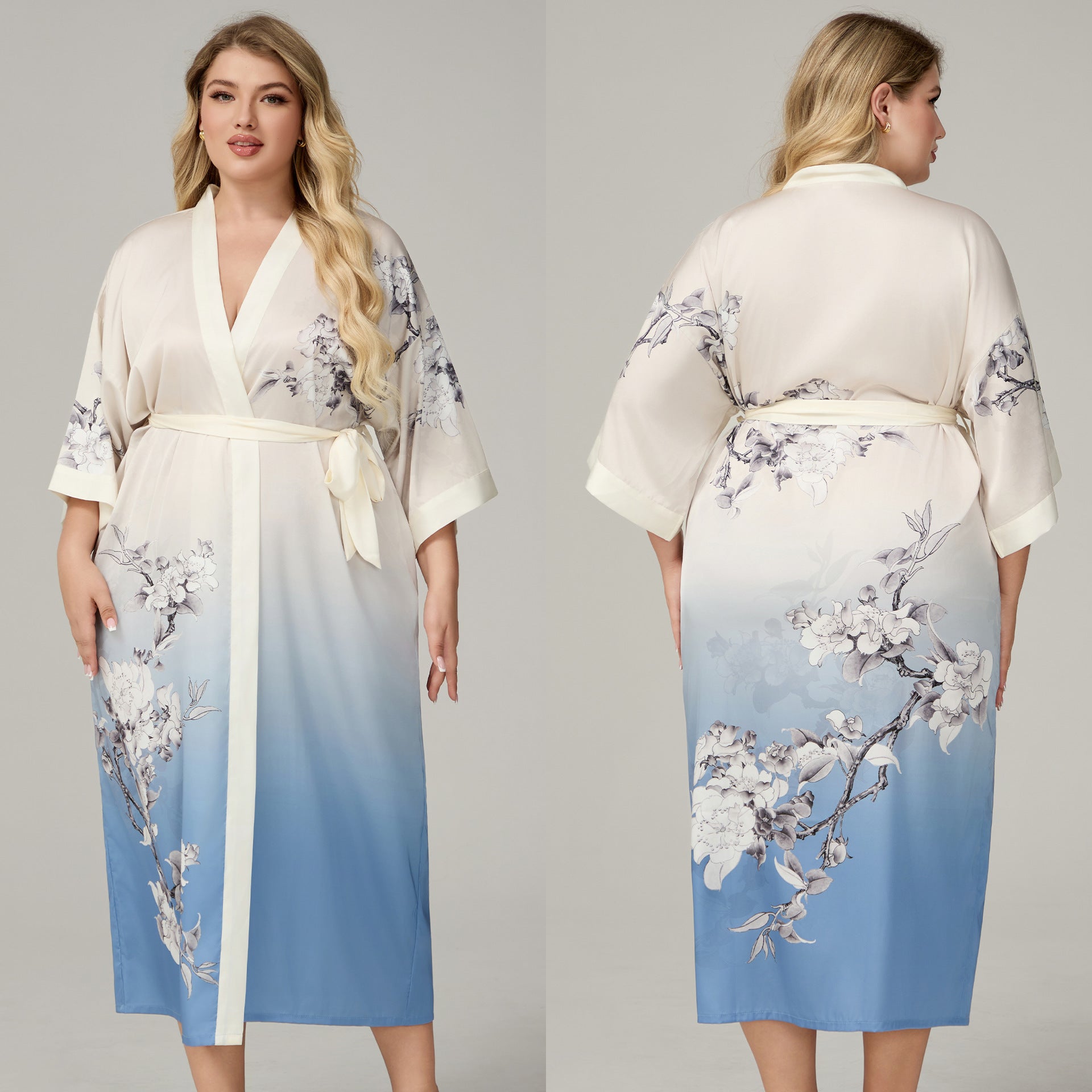 Caressed by Silk Satin Robe