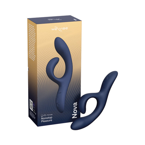 We-Vibe Nova 2 Rechargeable Flexible Silicone Rabbit Vibrator Midnight