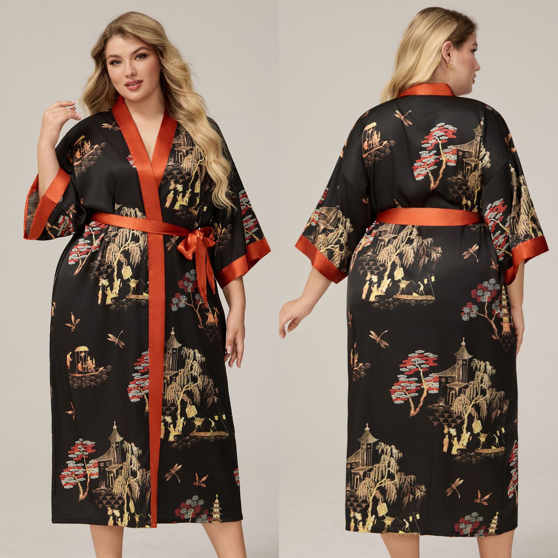Caressed by Silk Satin Robe