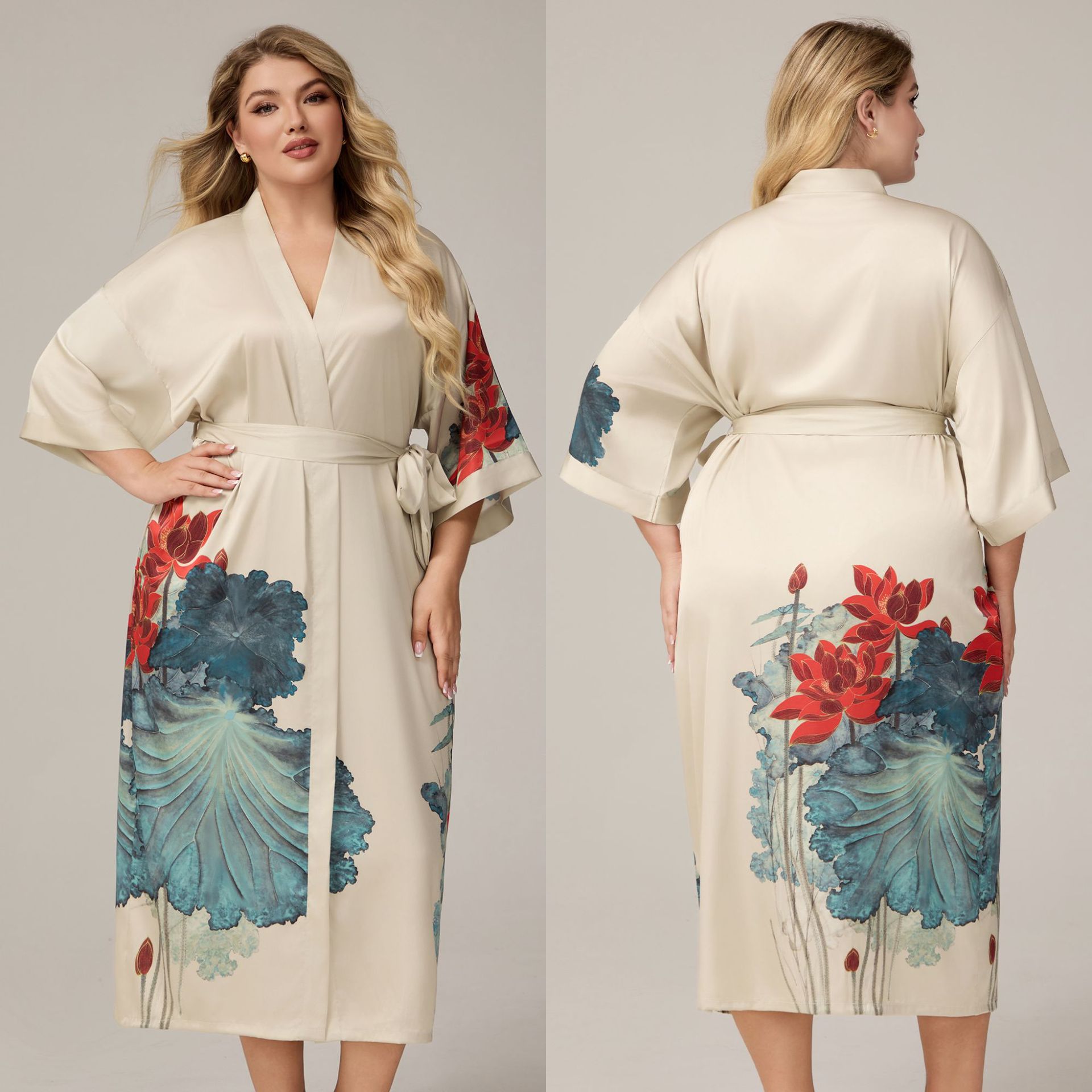 Caressed by Silk Satin Robe
