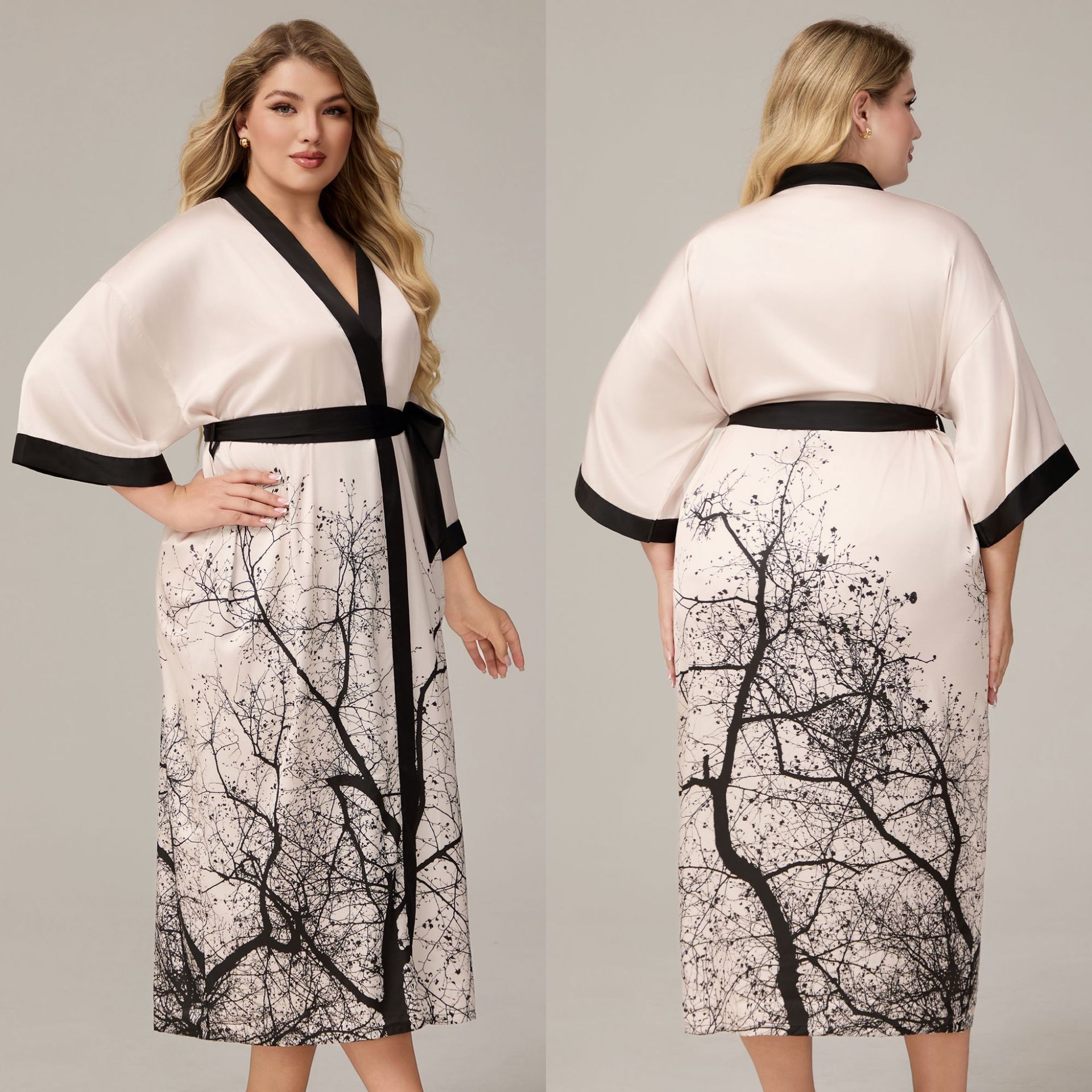Caressed by Silk Satin Robe