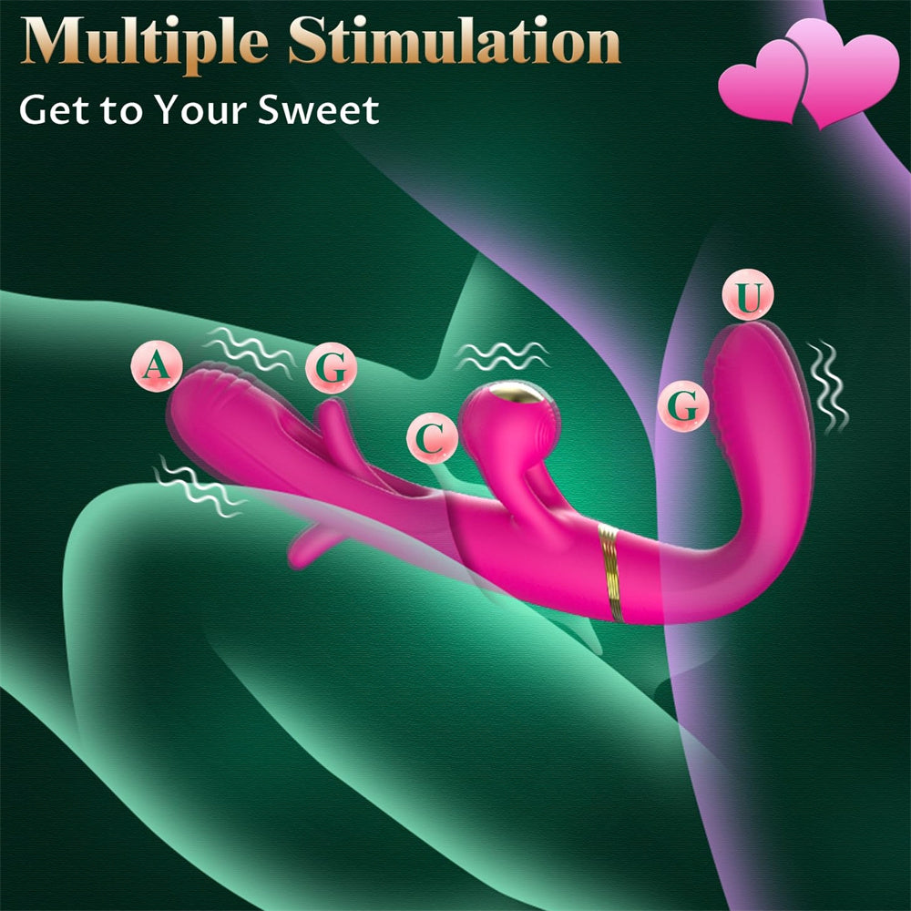 Irresistible Satisfaction Messager With 9 Rubbing 10 Flapping & 10 Vibrating Modes
