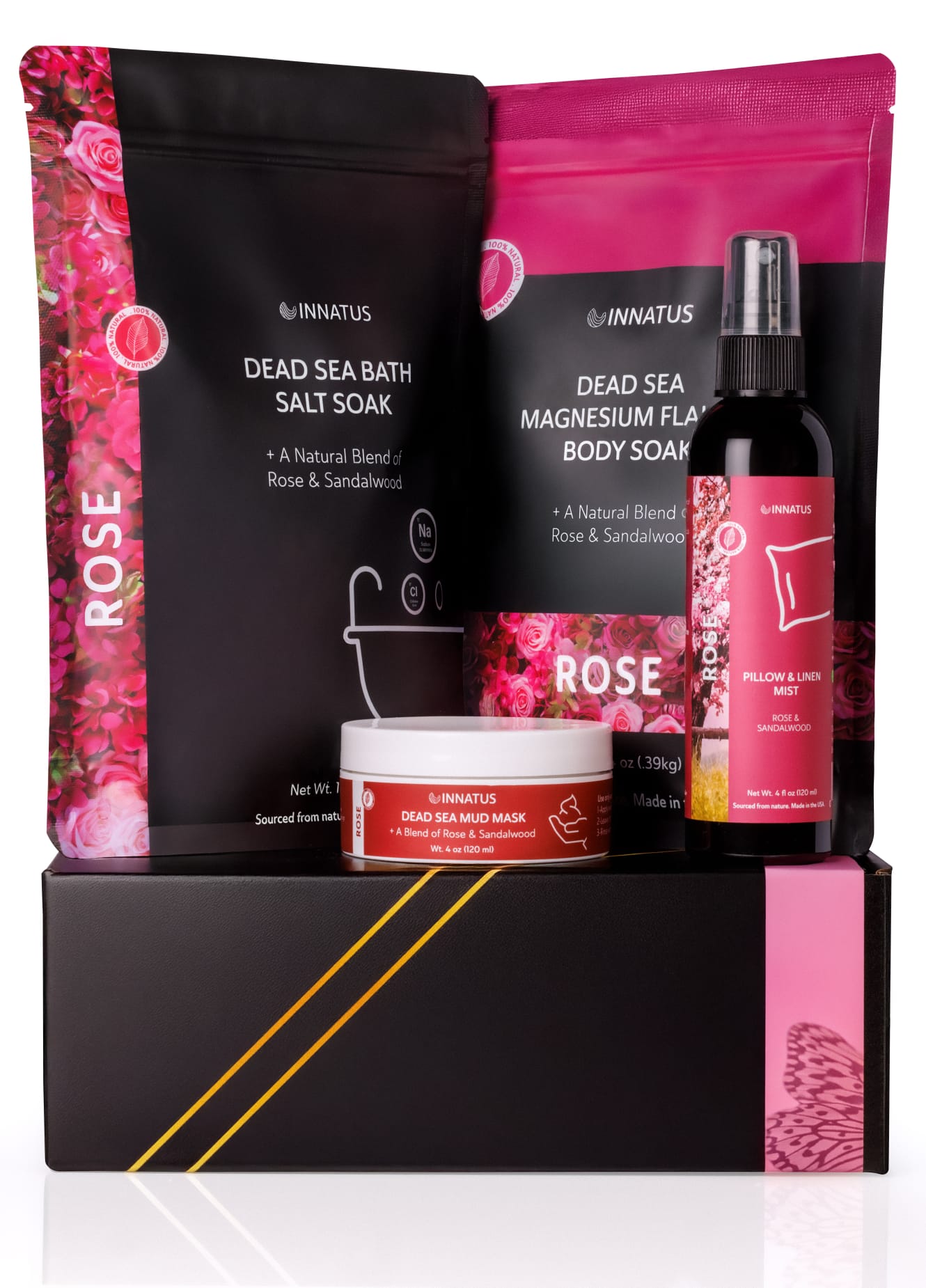Luxury Dead Sea Spa Gift Set – Bath Salt, Magnesium Flakes, Pillow &