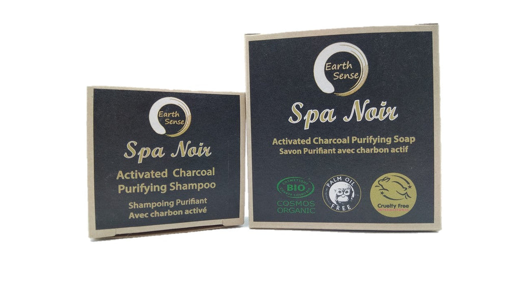 Organic Certified Spa Noir - Solid Shampoo with activated charcoal -