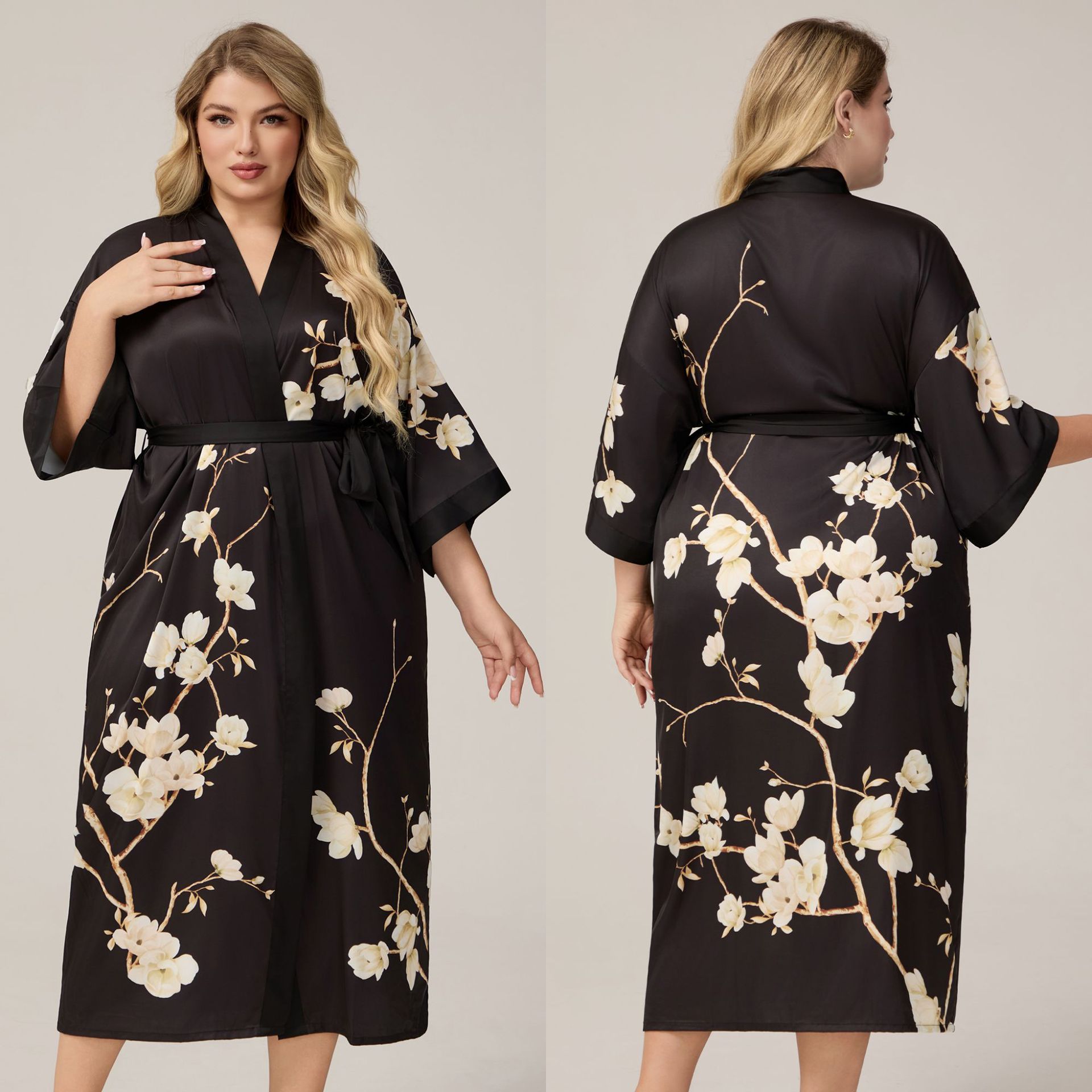 Caressed by Silk Satin Robe