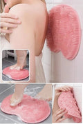 Suction Cup Silicone Bath Brush Foot Massage Pad, Back Scrubber Body W