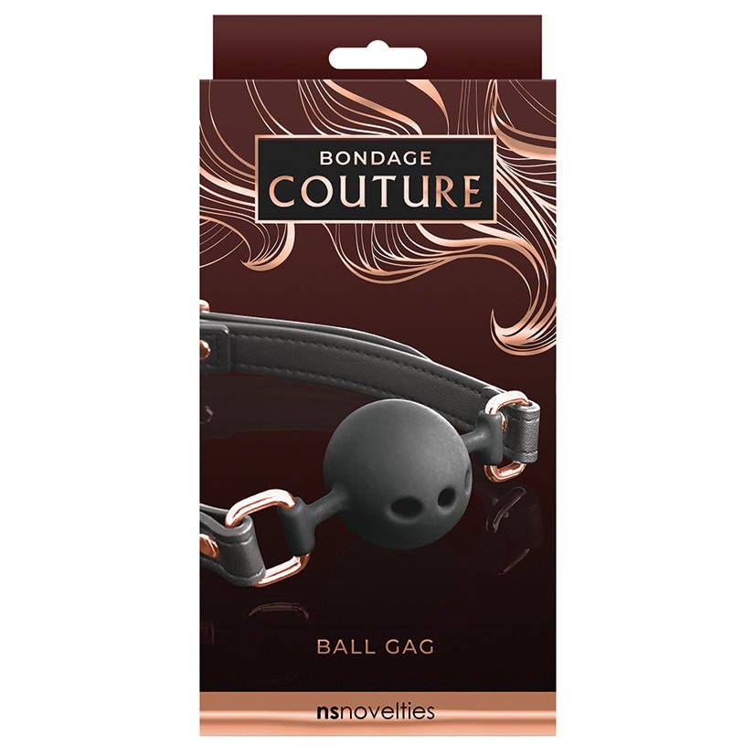 Bondage Couture Ball Gag-Black - Xweetdreamx Brown SootyAdultsBrown SootyXweetdreamx