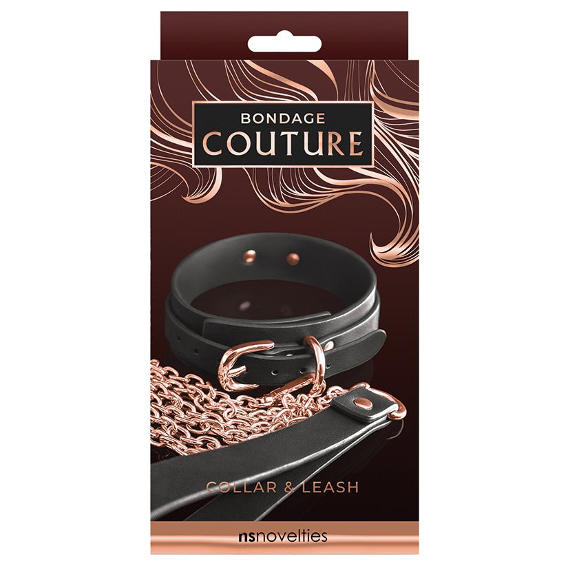 Bondage Couture Collar and Leash-Black - Xweetdreamx Brown SootyAdultsBrown SootyXweetdreamx
