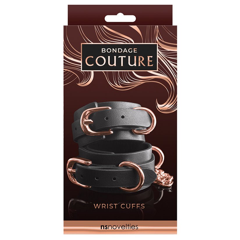 Bondage Couture Wrist Cuffs-Black - Xweetdreamx Brown SootyAdultsBrown SootyXweetdreamx