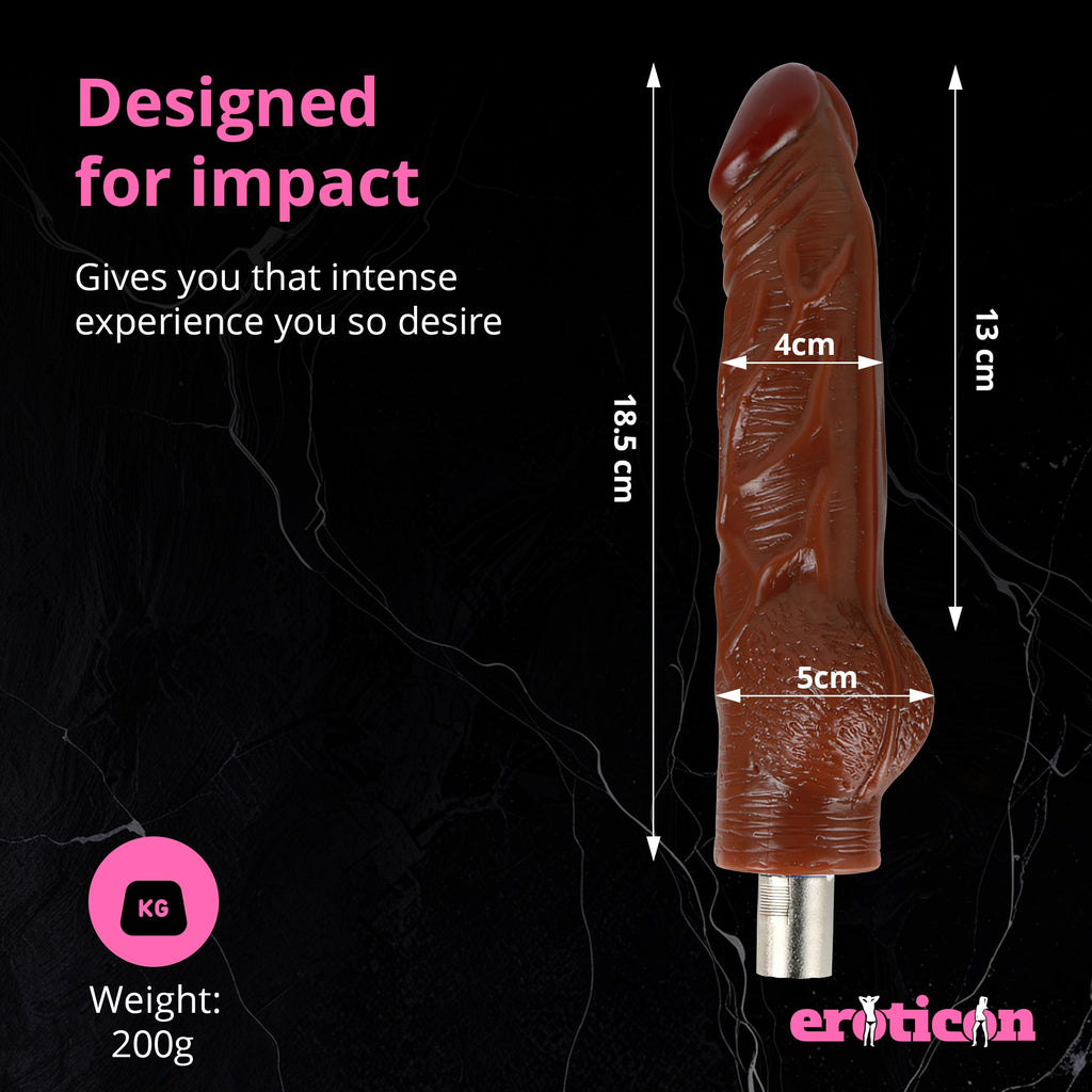 Brown Dildo 18.5cm Long - 3XLR attachment - Xweetdreamx Blush HeraAdultsBlush HeraXweetdreamx