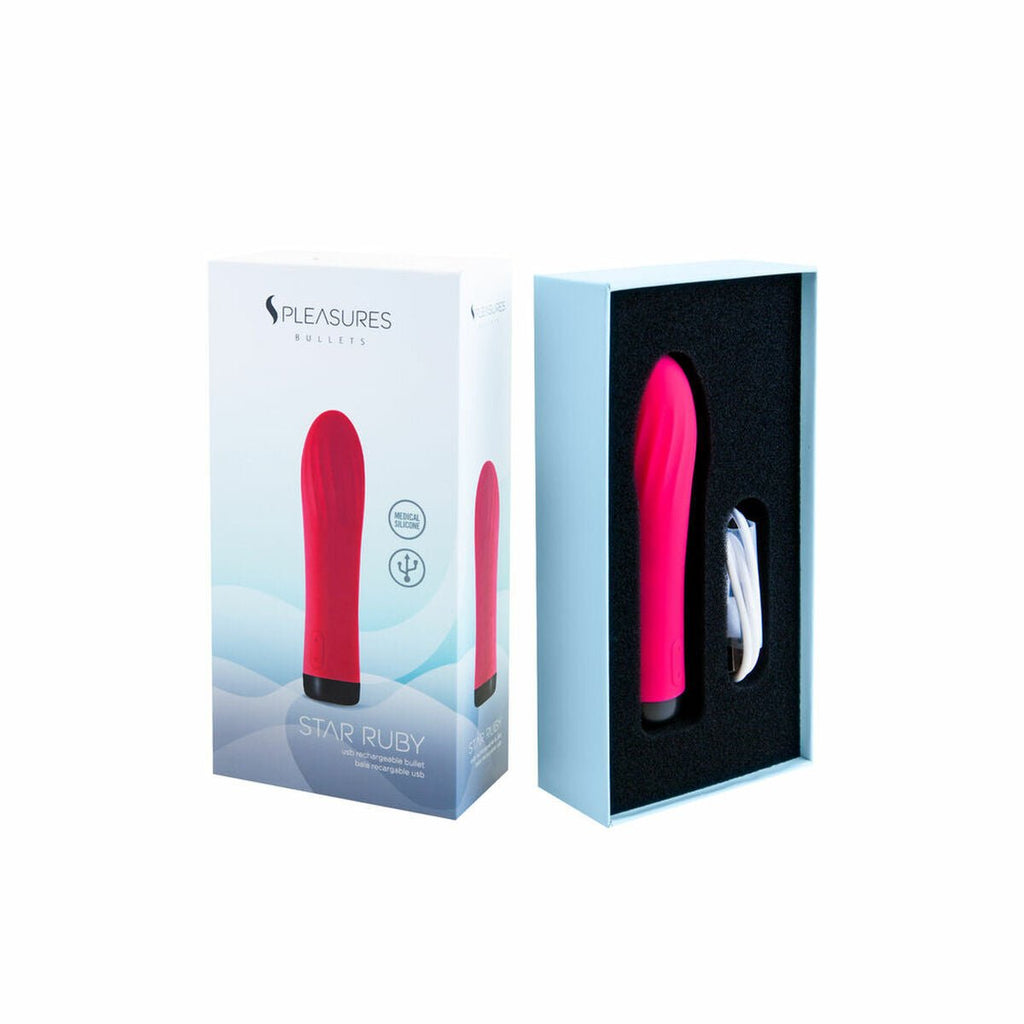 Bullet Vibrator S Pleasures Pink (13,7 x 3,5 cm) - Xweetdreamx BigbuyAdultsBigbuyXweetdreamx