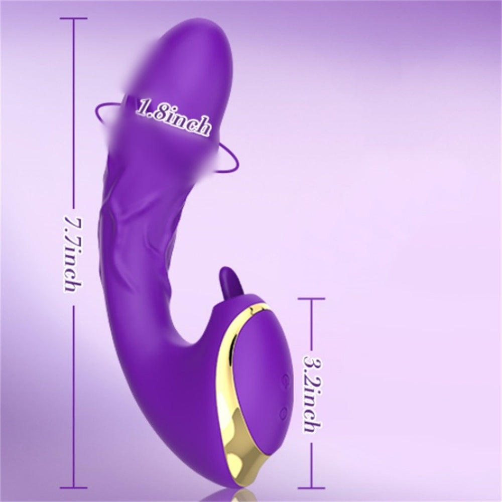 Masajeador recargable Ultimate Tease con 10 modos de lamido y potente vibración