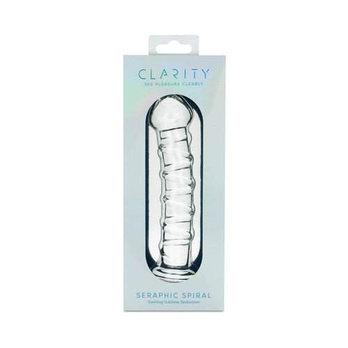Clarity Seraphic Spiral Glass Dildo - Xweetdreamx Brown SootyAdultsBrown SootyXweetdreamx