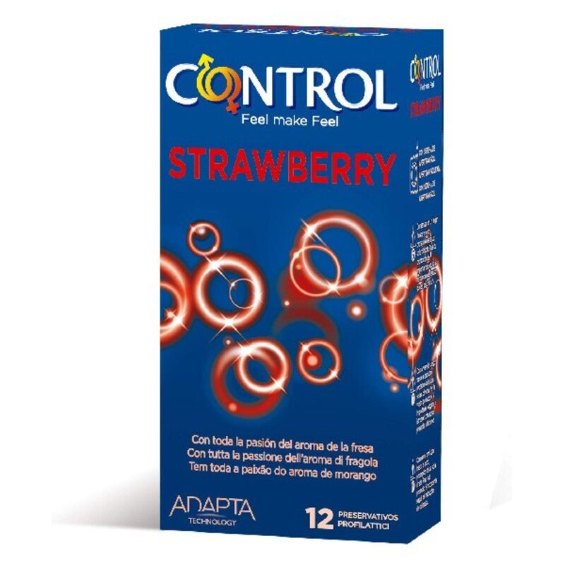 Condoms Control 43224 Strawberry (12 uds) - Xweetdreamx BigbuyAdultsBigbuyXweetdreamx