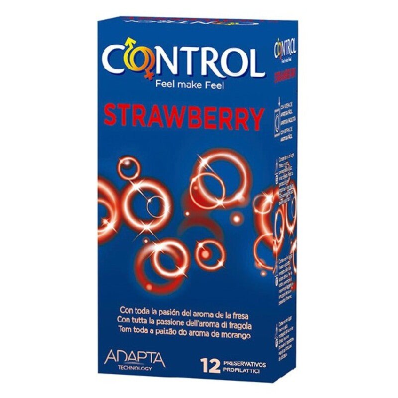 Condoms Control 43224 Strawberry (12 uds) - Xweetdreamx BigbuyAdultsBigbuyXweetdreamx