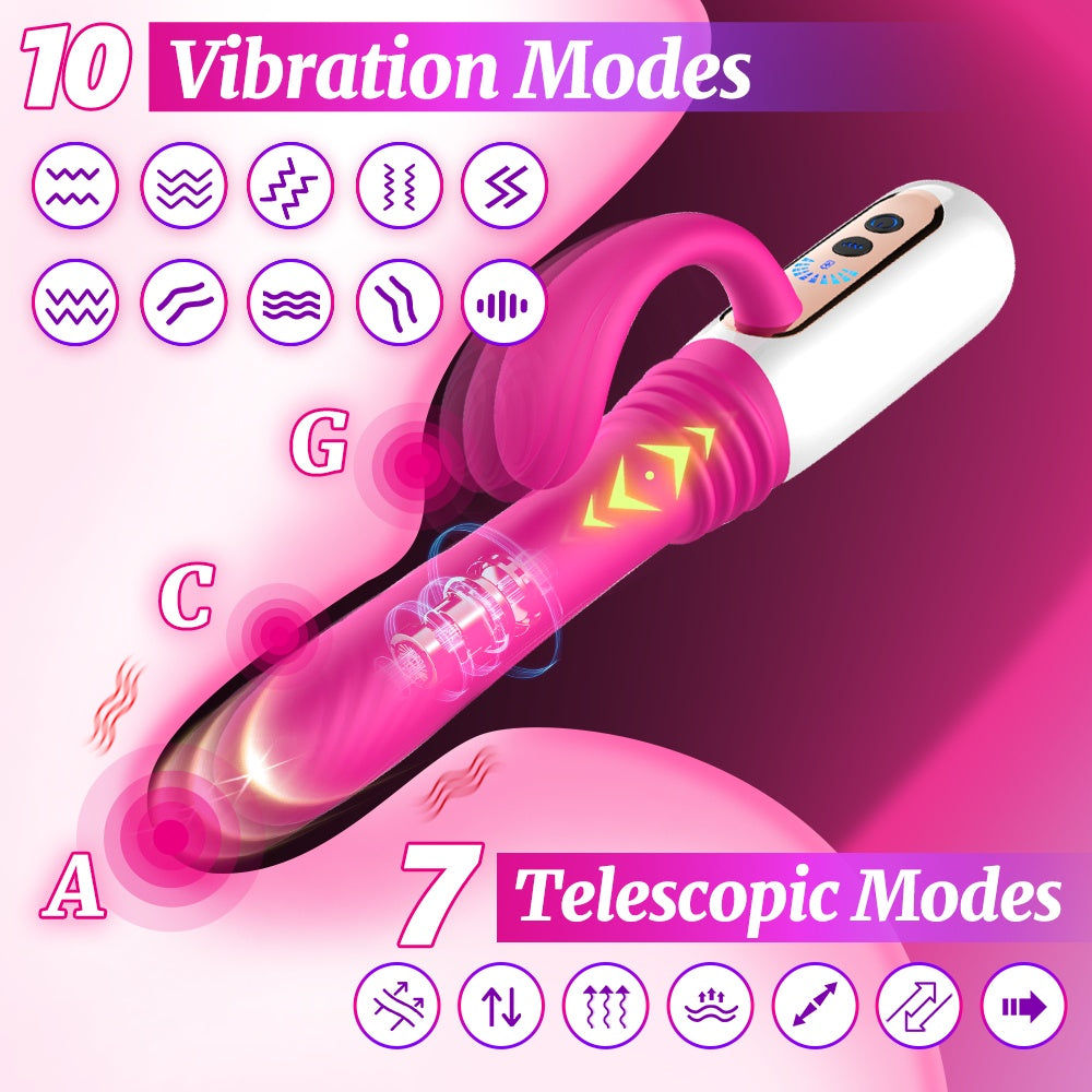 Velvet Pulse Thrusting Messager With 10 Vibrating & 7 Thrusting Modes