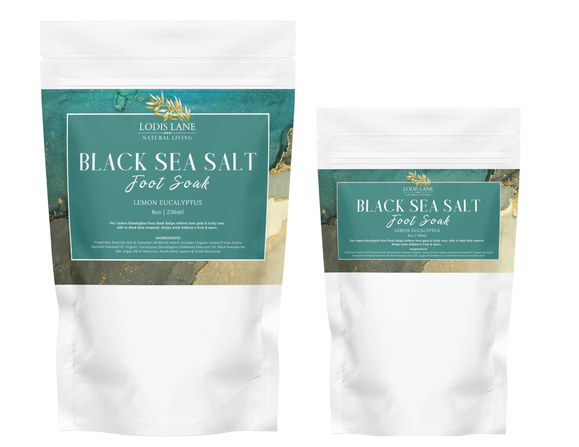 Lemon Eucalyptus Black Sea Salt Foot Soak