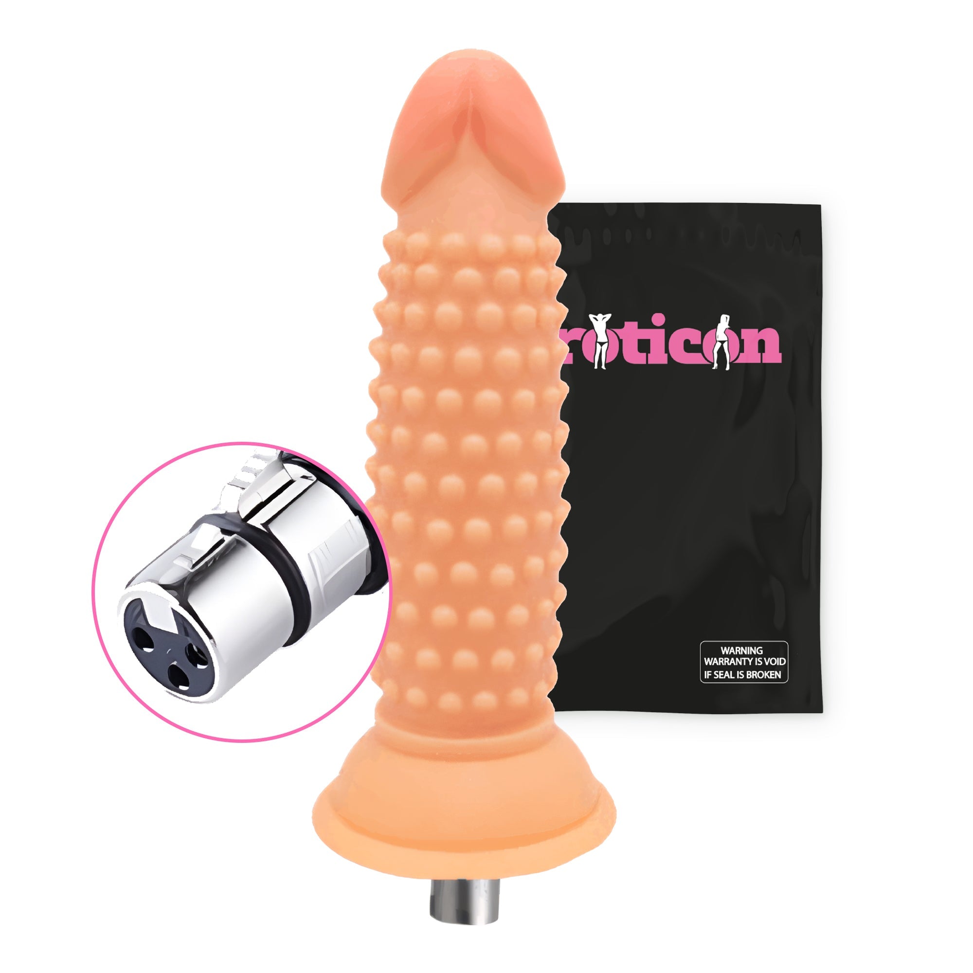 Dildo 13.3cm Long - With Ribbing - 3XLR attachment - Xweetdreamx Blush HeraAdultsBlush HeraXweetdreamx