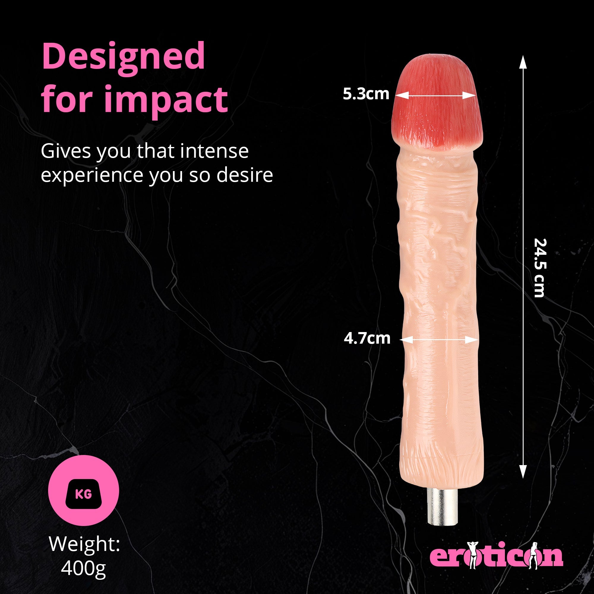 Dildo Attachment 24.5cm White for Eroticon Fucking Machine - Xweetdreamx Blush HeraAdultsBlush HeraXweetdreamx
