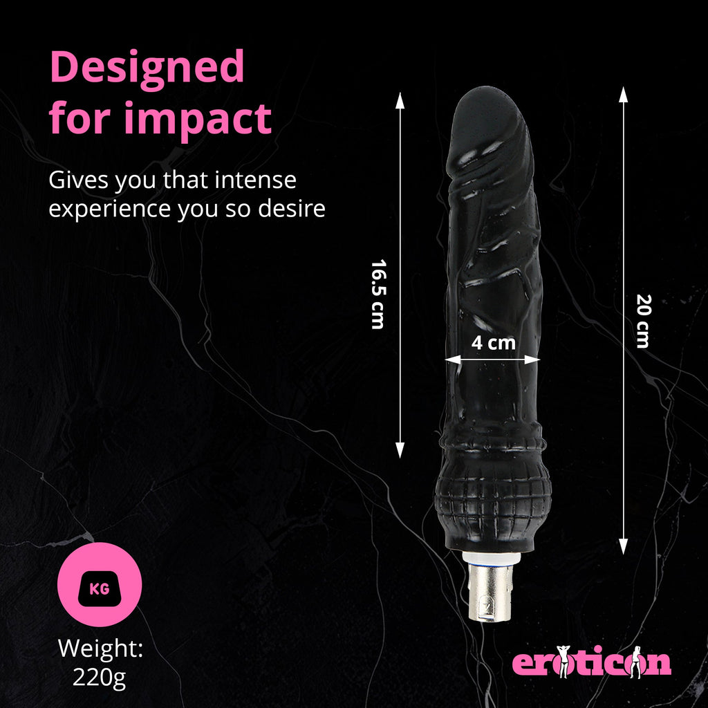 Dildo Attachment Black 20cm for Eroticon Fuckmachine - Xweetdreamx Blush HeraAdultsBlush HeraXweetdreamx