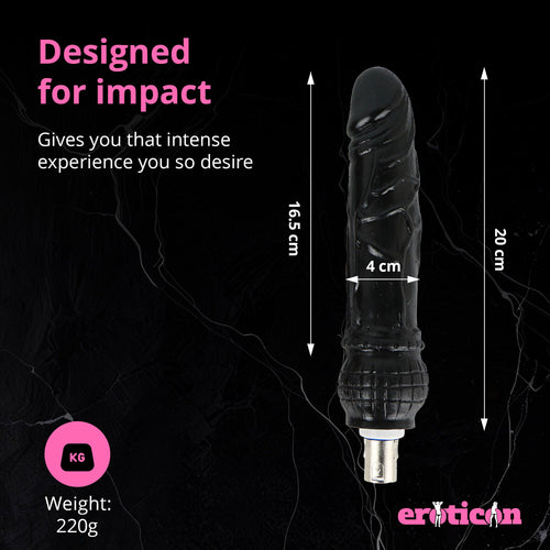 Dildo Attachment Black 20cm for Eroticon Fuckmachine - Xweetdreamx Blush HeraAdultsBlush HeraXweetdreamx