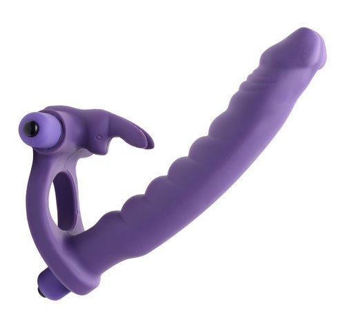 Double Delight Dual Insertion Vibrating Rabbit Cock Ring - Xweetdreamx Viridian LetoAccessoriesViridian LetoXweetdreamx