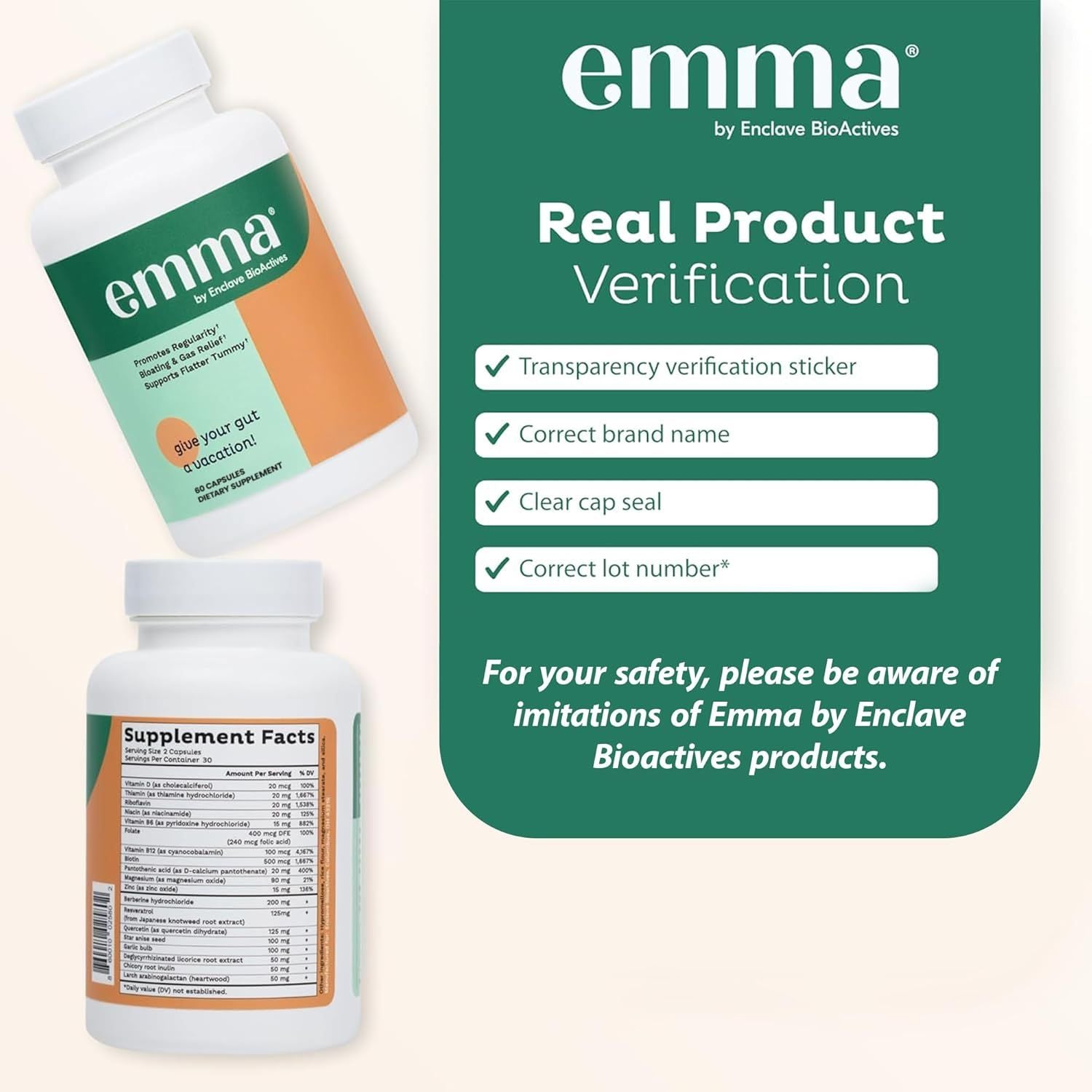 Gastrointestinal health soothing dietary supplement, helping to